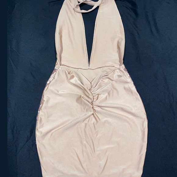 Champagne Bodycon Mini Dress - Picture 4 of 4